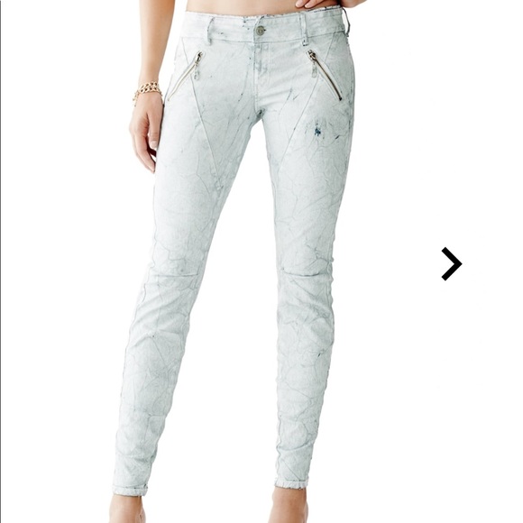 NWT Guess Moto Letitia Skinny Jeans 24 - Picture 9 of 10